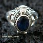 925 Silver & Blue Sapphire Poison Ring LR-419-KT