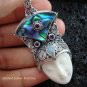 925 Silver Paua Shell Goddess Pendant GDP-976-PS