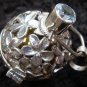 925 Silver Blue Topaz Frangipani Harmony Ball Pendant HB-130a-KT
