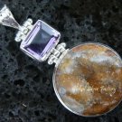 925 Silver Druzy & Amethyst Pendant SP-299-KT
