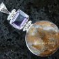 925 Silver Druzy & Amethyst Pendant SP-299-KT