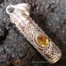 Sterling Silver Citrine Perfume Pendant PP-200-KT