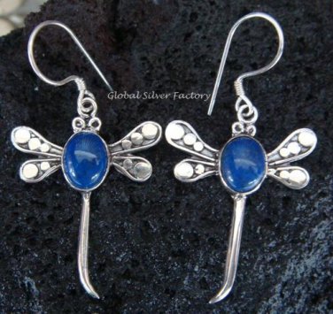 925 Silver Lapis Lazuli Dragonfly Earrings ER-333-KA