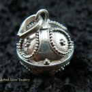 925 Silver Teardrop Pattern Chime Ball Pendant 12mm CH-185-KT