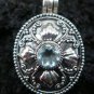 Sterling Silver Blue Topaz Locket Pendant LP-157-KT