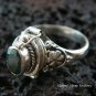 Sterling Silver Green Quartz Poison Ring LR-398-KT