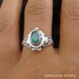 Sterling Silver Green Quartz Poison Ring LR-398-KT
