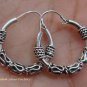 Petite Bali Style Sterling Silver Hoop Earrings SE-156-KT