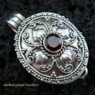 Sterling Silver Garnet Locket Pendant LP-180-KT