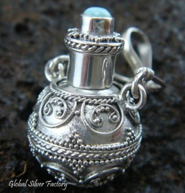 925 Silver Larimar Perfume Pendant PP-222-KT