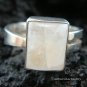 Sterling Silver & Square Rainbow Moonstone Ring RI-114-IKP