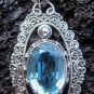 Sterling Silver Blue Topaz Pendant SP-262-NY
