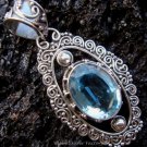 Sterling Silver Blue Topaz Pendant SP-262-NY