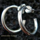 Sterling Silver Round Stud Earrings SE-155-KT