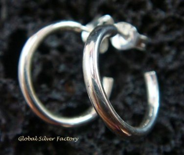 Sterling Silver Round Stud Earrings SE-155-KT