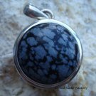 Silver Obsidian Round Pendant SP-268-NY