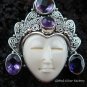 Silver & Amethyst Gemstone Goddess Pendant GDP-625-KT