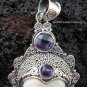 Silver & Amethyst Gemstone Goddess Pendant GDP-625-KT