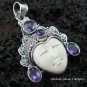 Silver & Amethyst Gemstone Goddess Pendant GDP-625-KT