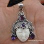 Silver & Amethyst Gemstone Goddess Pendant GDP-625-KT