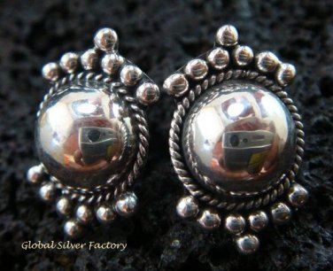 Sterling Silver Bali Stud Earrings SE-154-KT