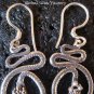 Silver & Amethyst Coiled Snake Earrings ER-277-KA