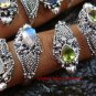 6x Wholesale Silver & Gemstone Snake Rings SSB-277-GSF