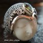 Sterling Silver Peridot Goddess Ring GDR-1077-PS