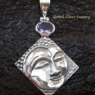 925 Silver Amethyst Buddha Pendant SP-496-KT