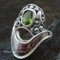 925 Silver Peridot Designer Ring RI-323-KT