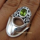 925 Silver Peridot Designer Ring RI-323-KT