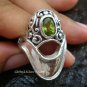 925 Silver Peridot Designer Ring RI-323-KT