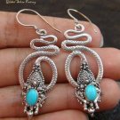 Sterling Silver Turquoise Snake Earrings ER-568-NY