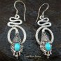 Sterling Silver Turquoise Snake Earrings ER-568-NY