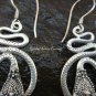 Sterling Silver Turquoise Snake Earrings ER-568-NY
