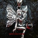 925 Silver Garnet Angel Pendant SP-504-PS