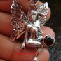 925 Silver Garnet Angel Pendant SP-504-PS