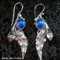 Silver Leaf & Lapis Lazuli Earrings ER-562-NY
