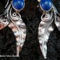 Silver Leaf & Lapis Lazuli Earrings ER-562-NY