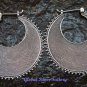 Hand Crafted 925 Silver Mess Balinese Disc Hoop Earrings SE-172-PS