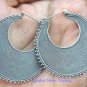 Hand Crafted 925 Silver Mess Balinese Disc Hoop Earrings SE-172-PS
