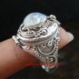 925 Silver Rainbow Moonstone Poison Ring LR-607-KT
