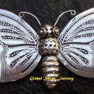Sterling Silver Butterfly Engraved Pin Pendant BC-168-KT