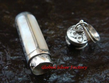 Sterling Silver MoP Shell Perfume / Cremation Pendant PP-360-PS