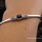 Sterling Silver & Garnet Women's Bangle SBB-272-PS