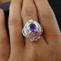 925 Silver Amethyst Poison Ring LR-605-KT