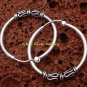 3 x Wholesale Silver Bali Hoop Earrings SSB-312-DG