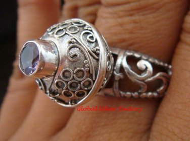 Sterling Silver Amethyst Chime Ball Ring CH-334-KA
