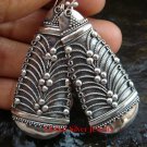 Large Sterling Silver Balinese Traditional Drop Earrings SE-195-KT
