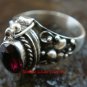 Sterling Silver Poison Keepsake Locket Ring w/Gem LR-622-KT